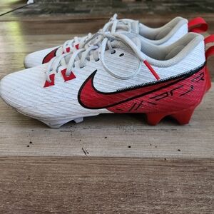 Nike football cleats,  mens 9 1/2 , white and red